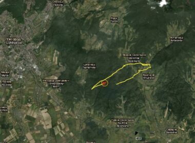 A map of the drone's arrival in Ukraine.