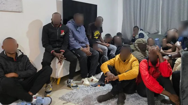 russia’s war needs bodies kenyan recruits rescued before being shipped ukraine frontline suspected victims russia-linked military trafficking kenya photographed apartment where police say found 22 people directorate criminal investigations–kenya bbc