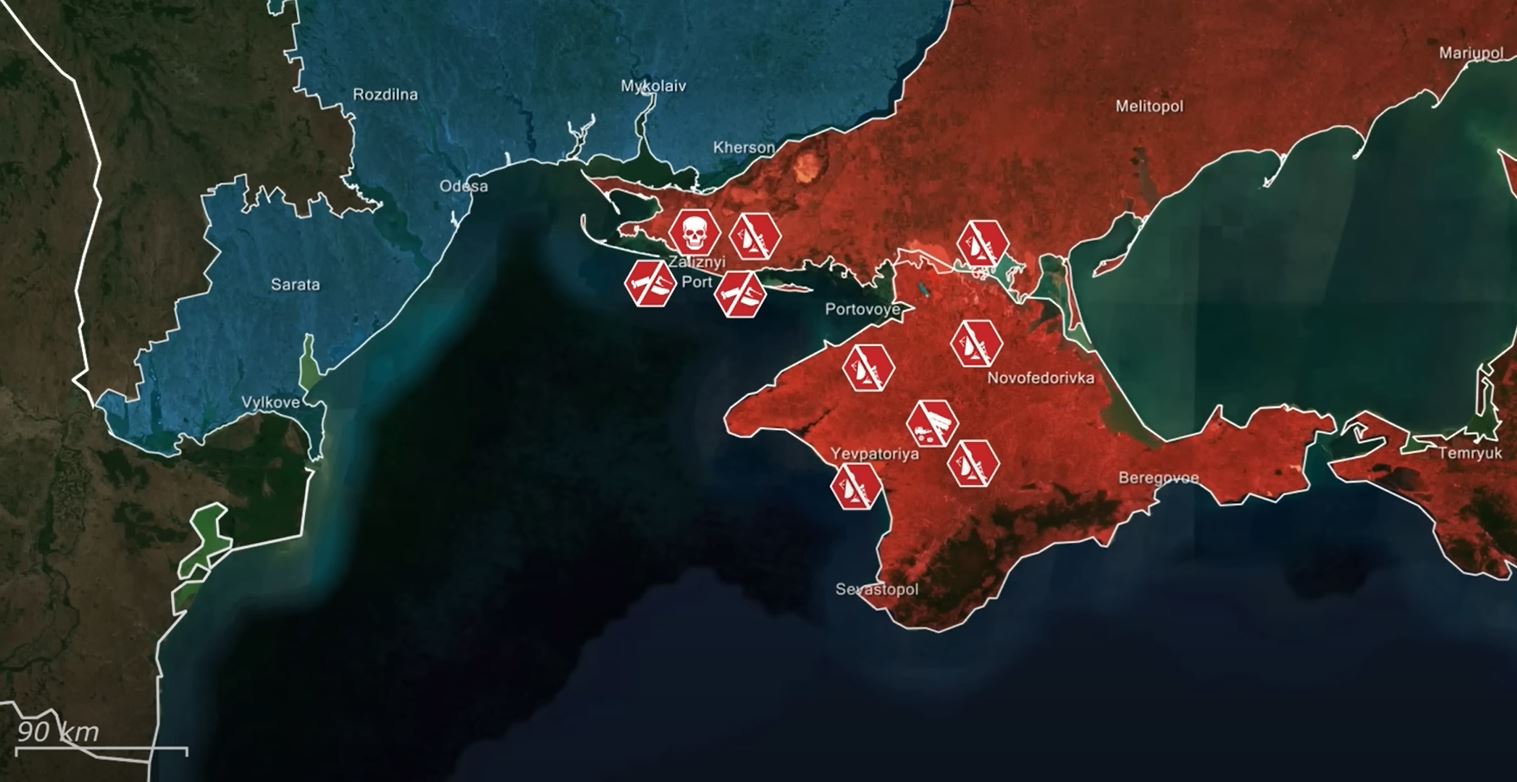 frontline report ukraine takes out russia’s radars one crimea—now bayraktars free fly kill again reporting ukraine's video capture s-400 surface-to-air missile systems blinded boats exposed drone strikes have returned skies