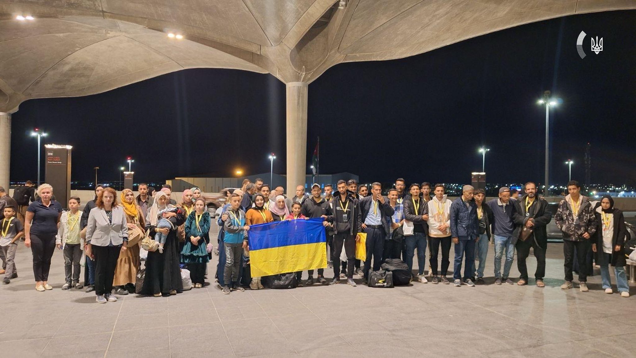Evacuated Ukrainians from Gaza Strip.