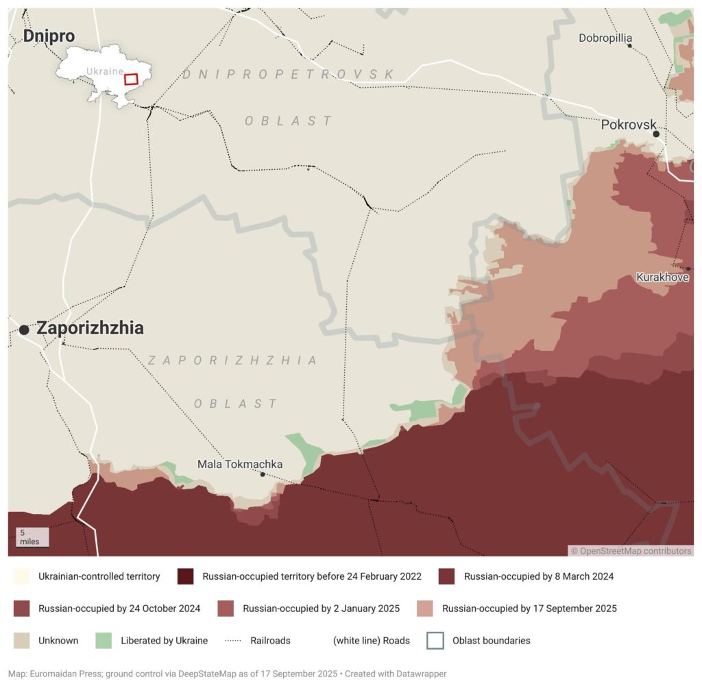 Mala Tokmachka on a map