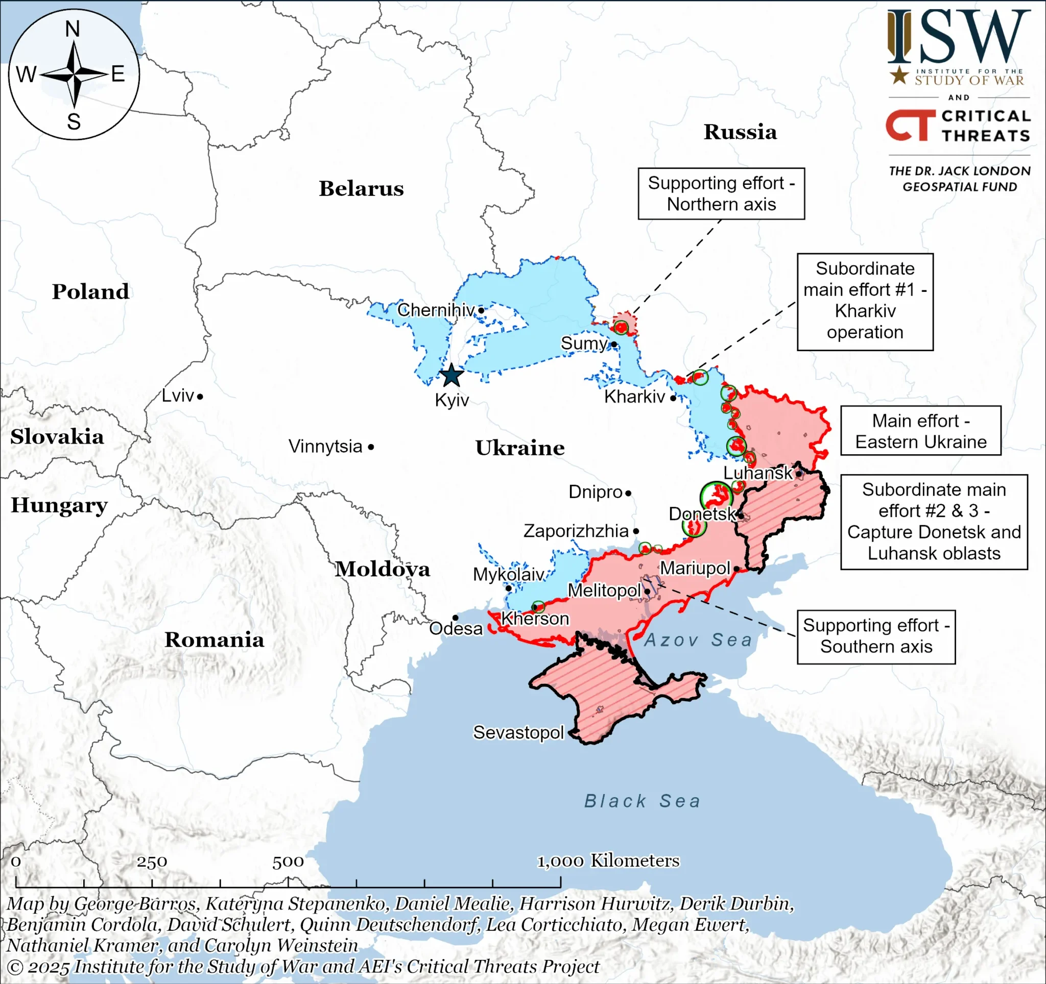 "Assessed control of terrain in the Russo-Ukrainian War on 21 september. Sourse Institute for the Study of War"