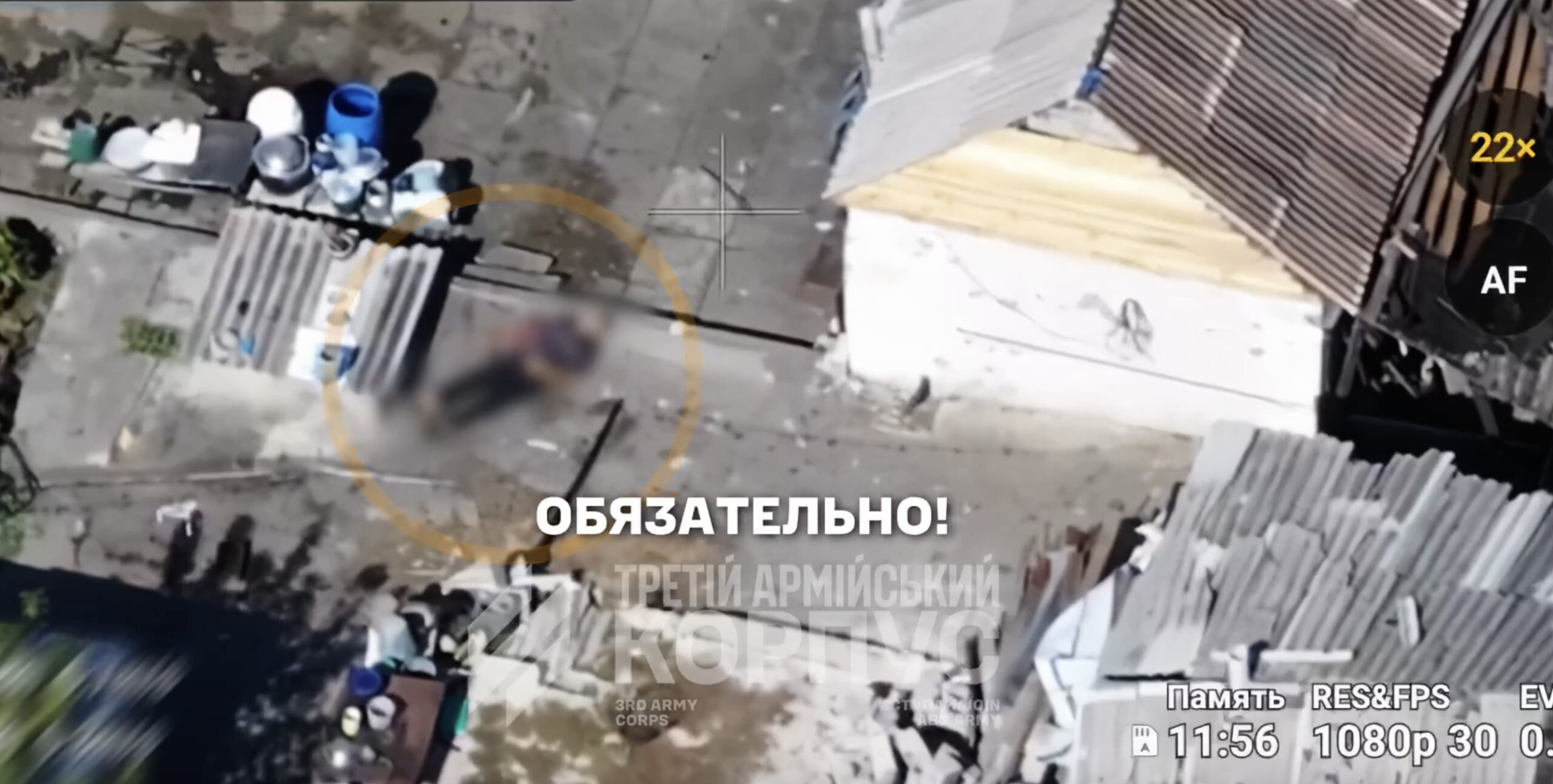 Screenshot from Ukraine's Third Army Corps video published on Telegram.