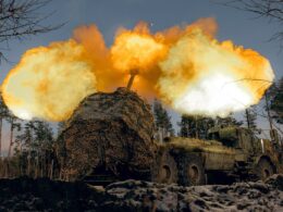 Archer self-propelled artillery system in combat in Ukraine.