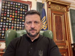 Ukrainian President Volodymyr Zelenskyy delivering his evening address on 26 September, 2025