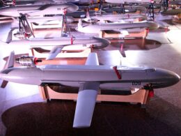 President Volodymyr Zelenskyy hands over the first batch of long-range Peklo missile drones to the Ukrainian military in Kyiv on December 6, 2024. Source: Getty Images