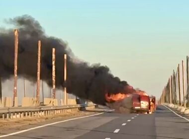 car-burning-on-M14