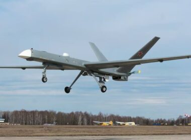 Russia's Orion heavy drone. Photo via Telegram/Madyar.