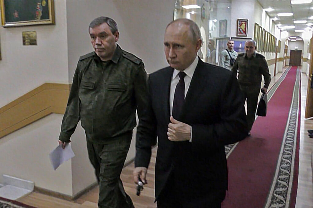 russian top brass believes can win war attrition against ukraine — yet isw says russia’s victory inevitable chief general staff valery gerasimov (left) president vladimir putin (right) military headquarters rostov-on-don