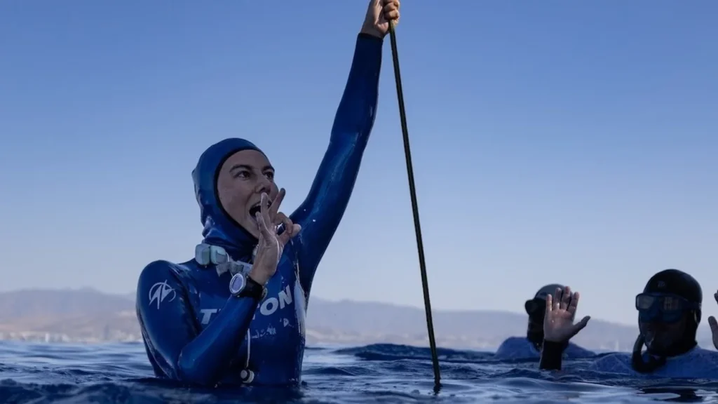Ukrainian freediver Kateryna Sadurska at the AIDA World Championships.
