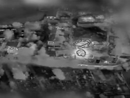 Moment of the strike on the 810th Marine Brigade. Screenshot from SOF video
