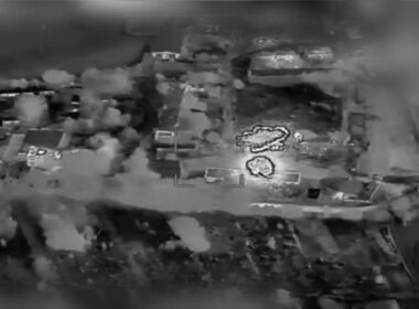 Moment of the strike on the 810th Marine Brigade. Screenshot from SOF video
