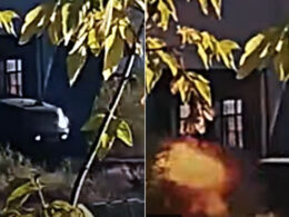 ukraine’s intelligence blew up russian drone crew van melitopol — video hints sabotage frames hur uaz-452 “bukhanka” rolling out workshop occupied followed explosion russian-bukhanka-in-melitopol-goes-boom footage shows before being struck guarded