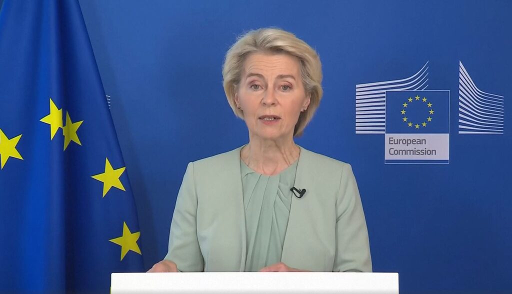 eu 19th sanctions package revealed leyen vows starve kremlin war machine european commission president ursula von der during 19 2025 address unveiling eu’s proposed against russia has presented focusing energy