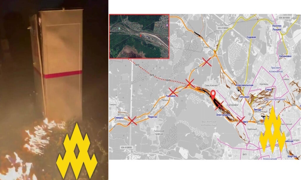 Ukrainian partisans near Yekaterinburg cut all Russia’s strategic supply lines 2,087 km from frontlines