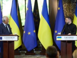 Volodymyr Zelenskyy and Antonio Costa