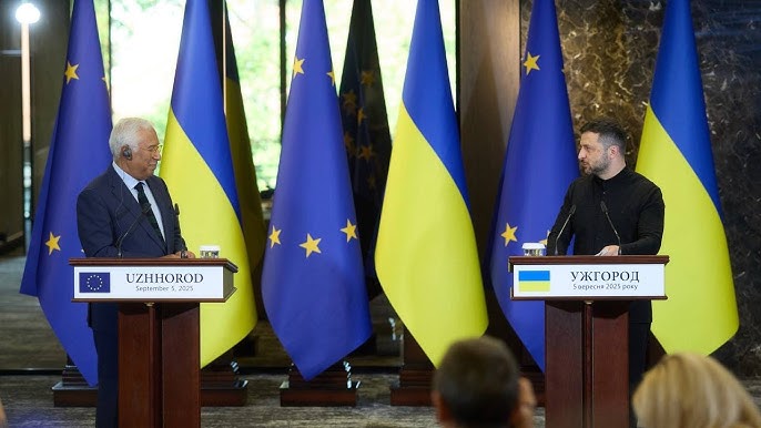 Volodymyr Zelenskyy and Antonio Costa