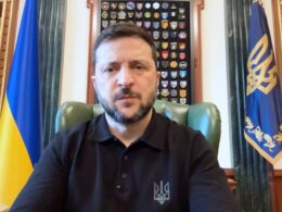 Ukrainian President Volodymyr Zelenskyy speaking in his 5 October address.