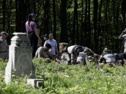 Exhumation in Ukraine.
