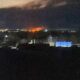 Fire visible at the NS-Oil refinery in Novospasskoye settlement, Ulyanovsk Oblast, Russia, on the night of 29 October 2025, following reported drone strikes on the facility.