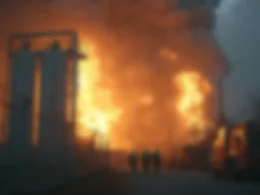 Blaze at Ukrainian gas facility following Russian strike, 3 October, 2025