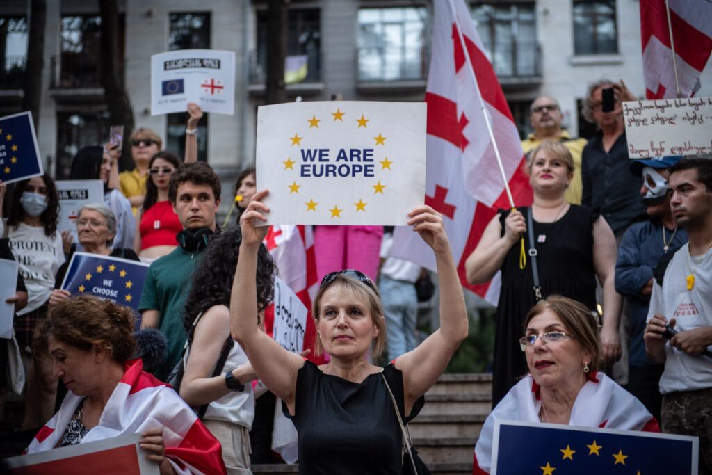 Georgia protests against pro-Russian georgian dream Russian influence