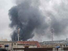two refineries one night ukraine hits russian oil facilities saratov nizhny novgorod oblasts · post black smoke rises lukoil refinery kstovo following reported drone strike 16 2025 5442991584862929416 news ukrainian