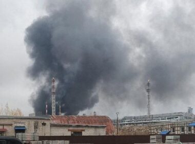 two refineries one night ukraine hits russian oil facilities saratov nizhny novgorod oblasts · post black smoke rises lukoil refinery kstovo following reported drone strike 16 2025 5442991584862929416 news ukrainian