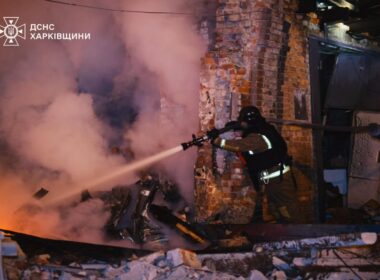 russia bombs hospital housing over 100 patients keeps targeting power grid kirovohrad oblast kharkiv · post firefighter extinguishes blaze following russia’s overnight attack 13–14 2025 875f5026-1461-4e18-be6b-5b2915172434 guided bomb explosion injured