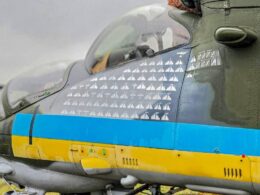 zelenskyy expands helicopter hunt russia sends hundreds drones each night · post ukraine’s mi-24 named shahed hunter has recorded over 100 drone kills there’s more room left individual marks so
