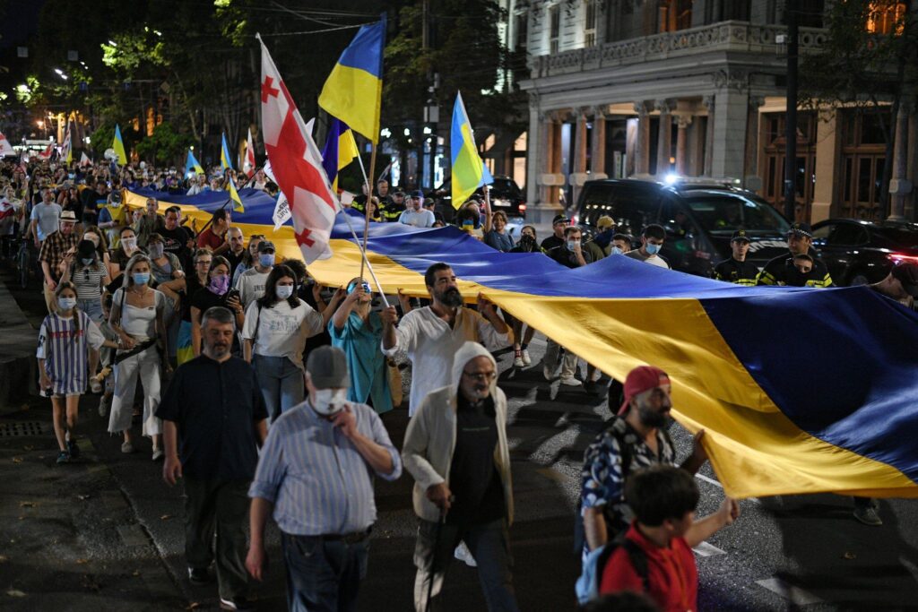 Georgia protests Tbilisi against Russian influence