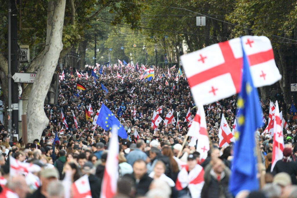 Georgia protests against pro-Russian georgian dream Russian influence