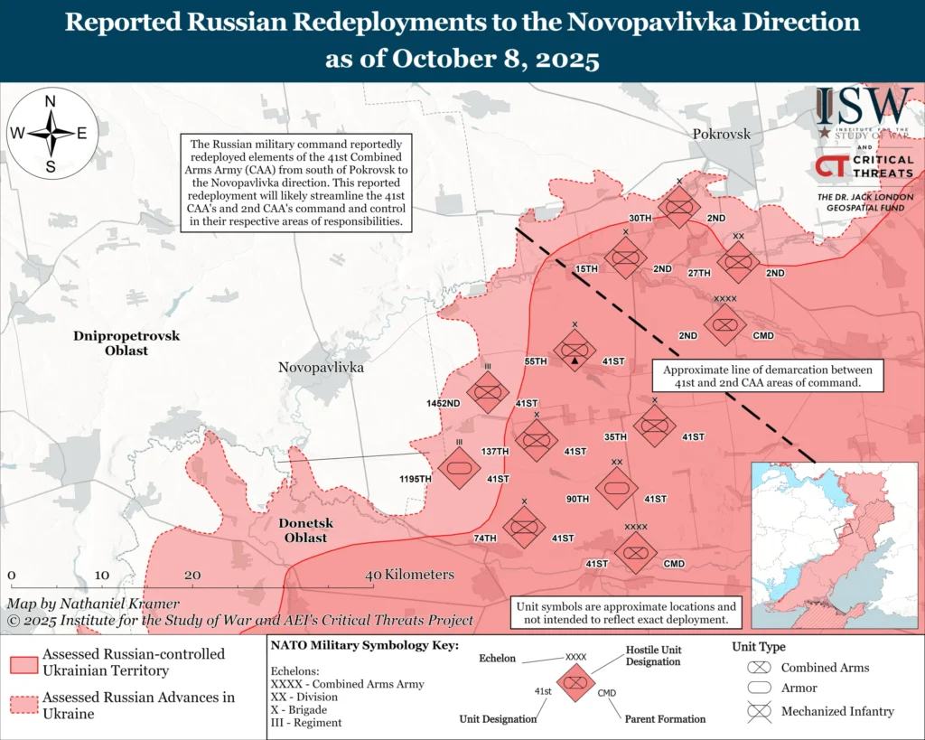 russia redeploys troops southern pokrovsk expand its offensive toward novopavlivka dnipropetrovsk oblast · post isw novopavlivka-redeployment-october-8-2025-tiny-scaled (1) ukraine news ukrainian reports