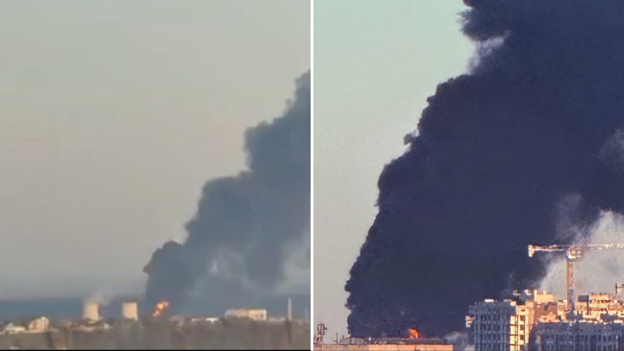 Explosions after drone strikes rocked two oil depots in occupied Crimea on 29 October morning.