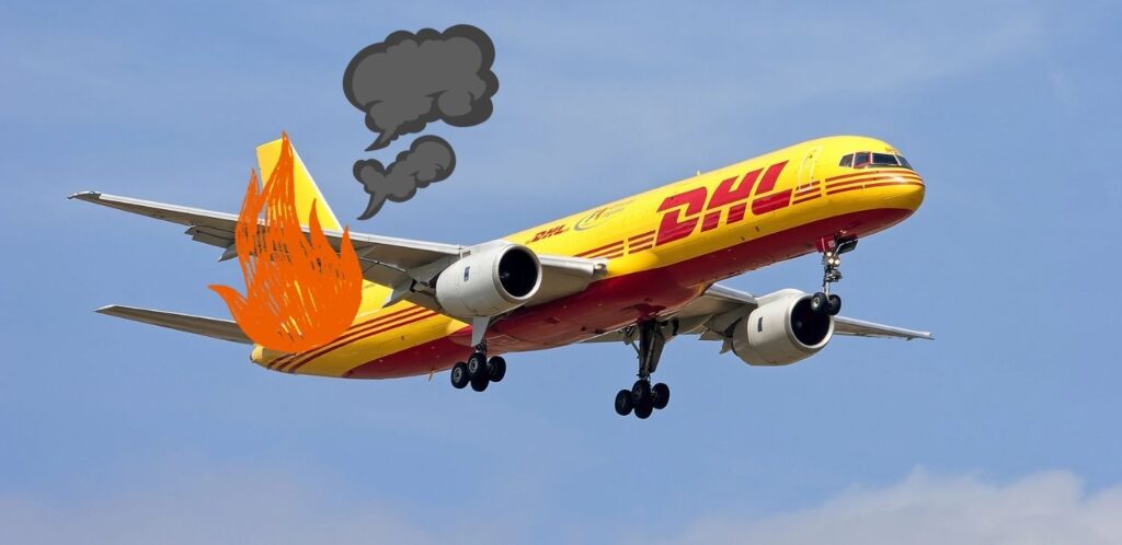 Russian sabotage campaign parcel explosion DHL plane EU