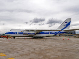 Russian-registered Antonov An-124 cargo aircraft