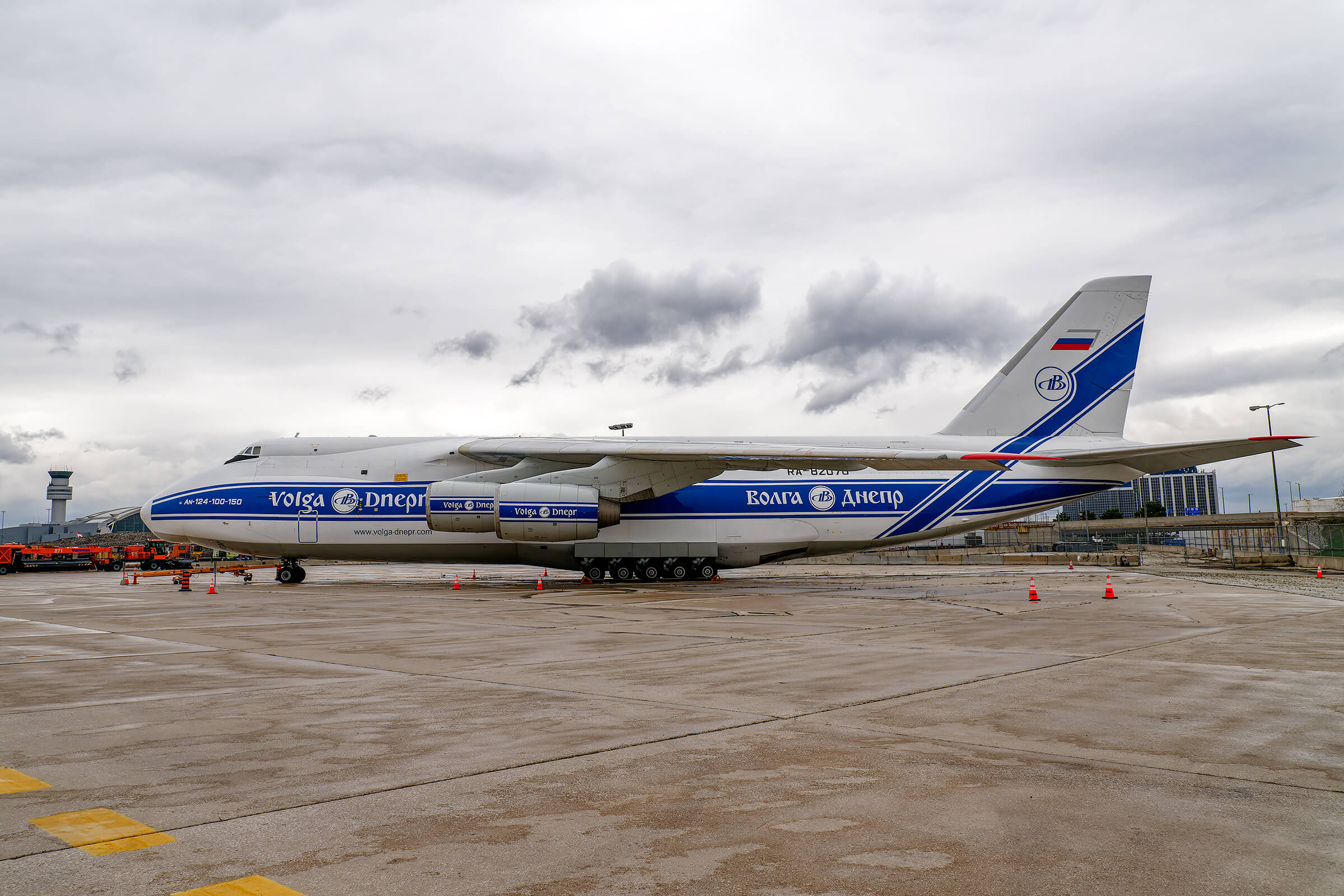 Russian-registered Antonov An-124 cargo aircraft