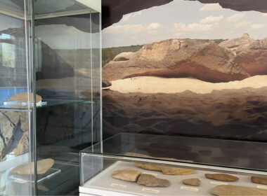 Exhibition of artifacts from Kam'yana Mohyla, a UNESCO World Heritage candidate site in now occupied Zaporizhzhia Oblast.