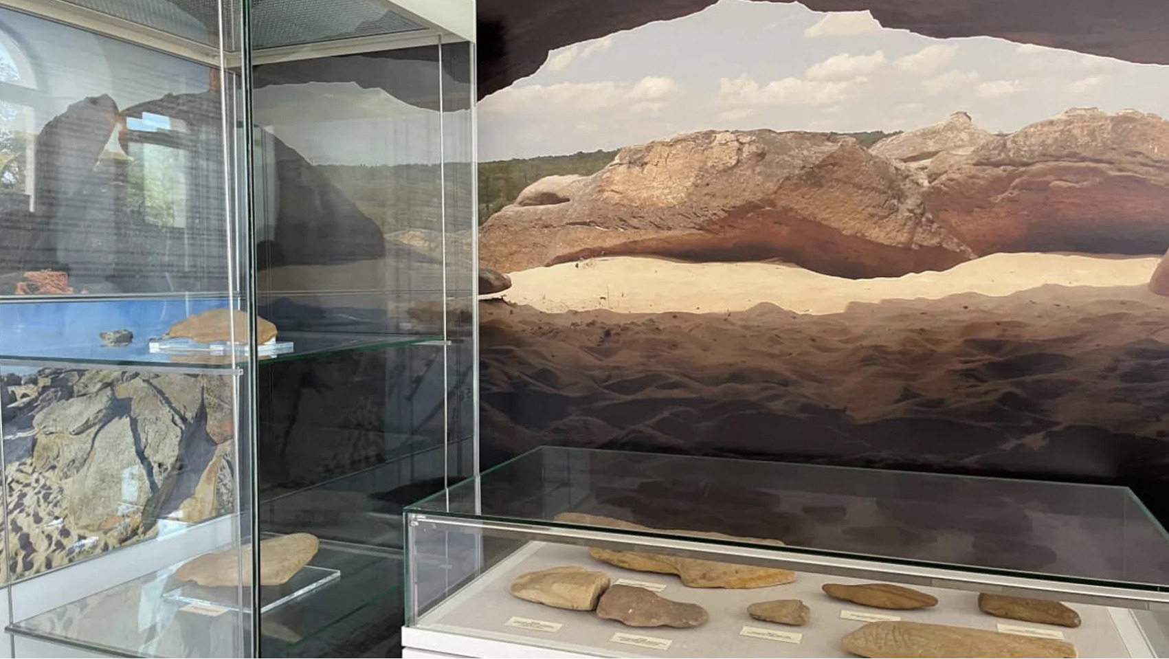 Exhibition of artifacts from Kam'yana Mohyla, a UNESCO World Heritage candidate site in now occupied Zaporizhzhia Oblast.
