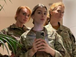 Third Corps paramedics Sophia, Mivina, and Rebeka, who treated a seriously injured man at a London traffic accident during their off-duty hours.