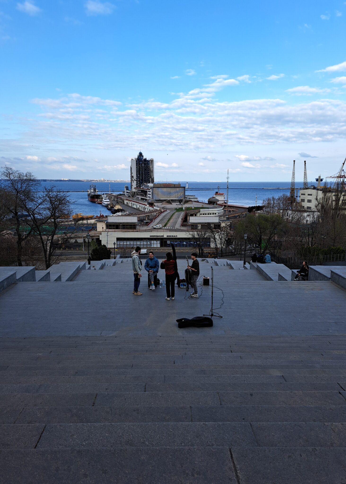 band on potemkin stairs in odesa