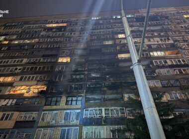 russia injures 12 kyiv kills 7-year-old zaporizhzhia power outages spread moscow hits energy grid drones missiles · post aftermath russian drone strike 17-story residential building kyiv’s pecherskyi district where fire