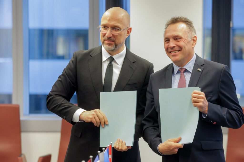 nordic baltic countries launch joint initiative train arm ukrainian soldiers under norway’s lead · post prime minister denys shmyhal (left) norwegian defense tore sandvik (right) after signing memorandum launching scandinavian‑baltic