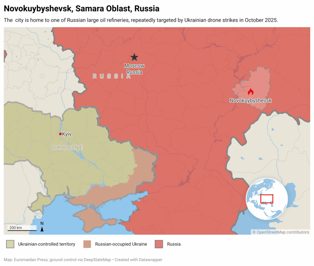 russia's novokuibyshevsk refinery shuts down again after recent back-to-back drone attacks · post novokuybyshevsk located volga region hiw4b-novokuybyshevsk-samara-oblast-russia (1) ukrainian strikes forced rosneft's russia’s halt all primary crude processing 19