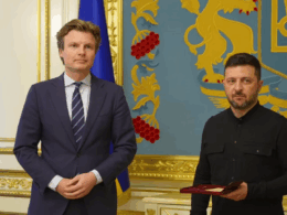 Dutch Defense Minister Ruben Brekelmans and Ukrainian President Volodymyr Zelenskyy in Kyiv on 10 October, 2025.