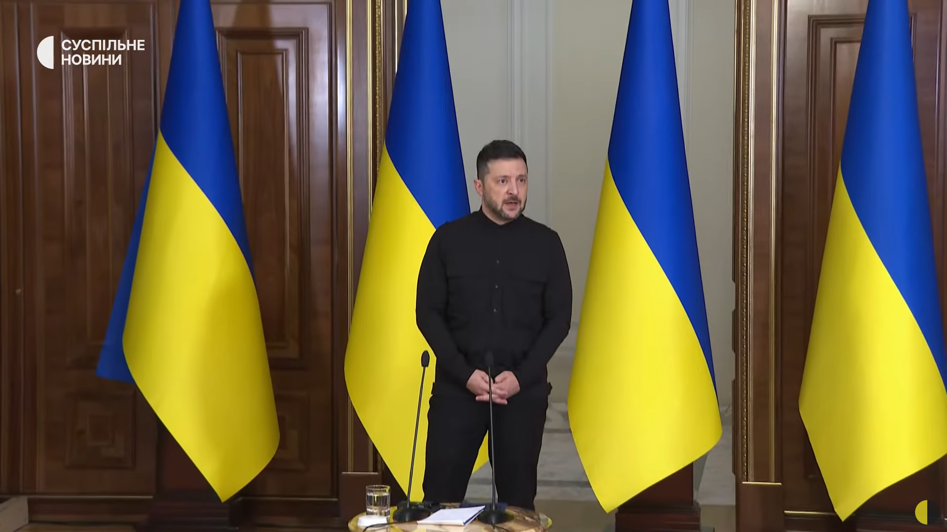 Ukrainian President Volodymyr Zelenskyy speaking at a press conference on 10 October, 2025.