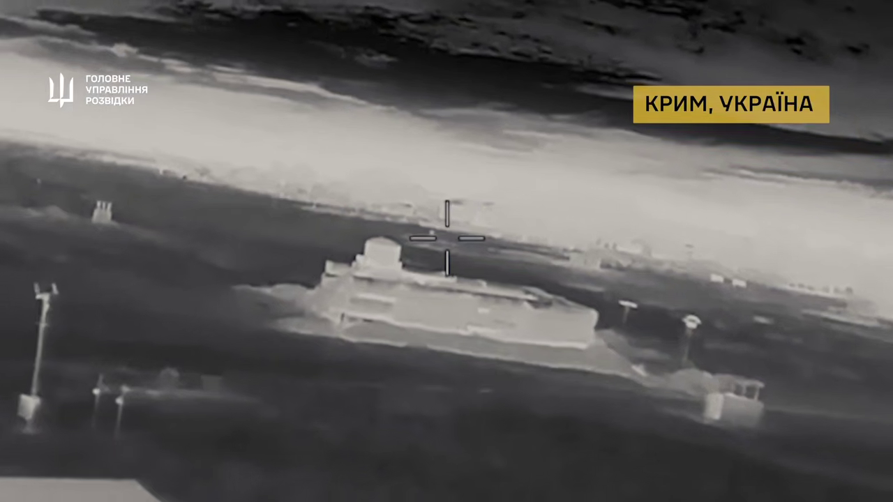 Footage of Ukrainian drone approaching a Russian Valdai radar system in occupied Crimea, Ukraine, 20 October, 2025.