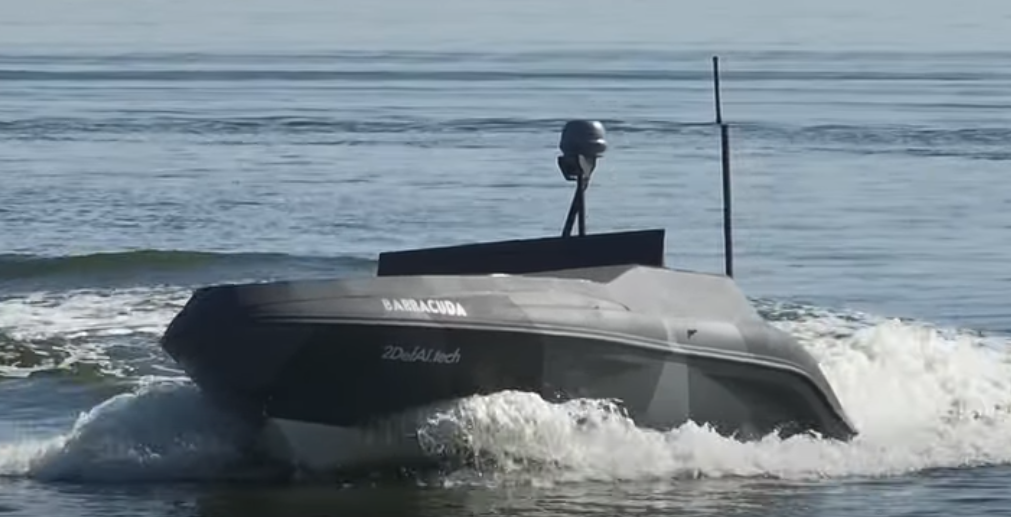 Ukrainian Barracuda naval drone, 20 October, 2025. Screenshot from video.