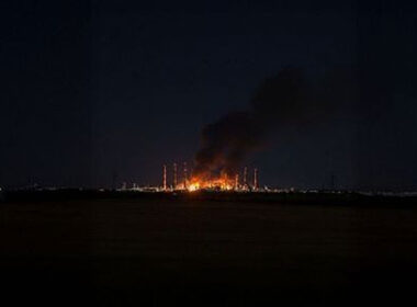 ukrainian drones ignite one russia’s largest gas plants 1200+ km front lines — orenburg facility burns overnight · post processing plant (jsc gazprom pererabotka) fire after drone attack 19 2025