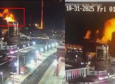 Fires at Russian power facilities following Ukrainian Navy Neptune missile strikes, 31 October 2025.